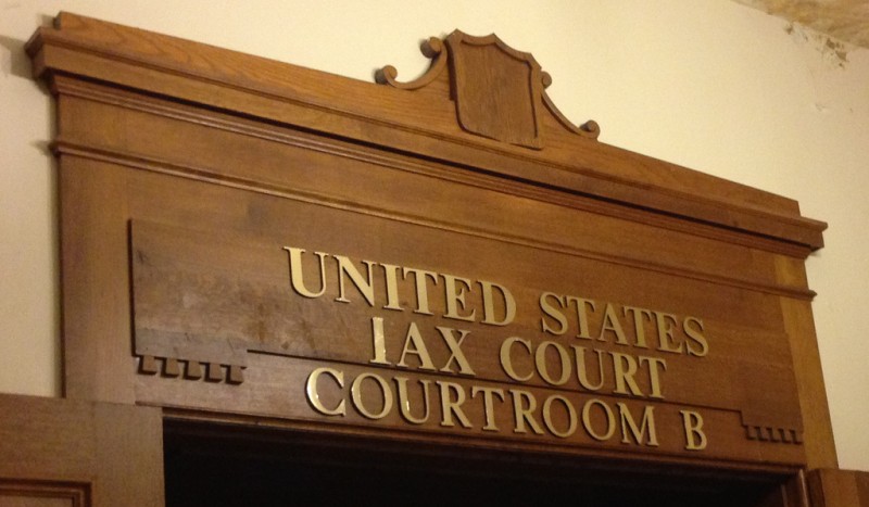 U.S. Tax Court Courtroom sign