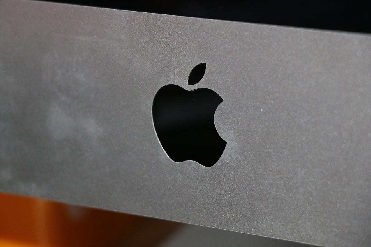 Apple Company logo on a piece of hardware